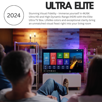 Latest 2024 Super Box Elite Ultra Android 12 Streaming TV Box with Voice Control & Backlit Mini Keyboard - 6K HD, 4GB RAM, 128GB Storage, 1 Gbps Ethernet - Enhanced UI & Functionality